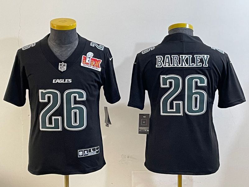 Youth Philadelphia Eagles #26 Barkley Black Fashion 2025 Nike Limited NFL Jersey style 1->washington commanders->NFL Jersey